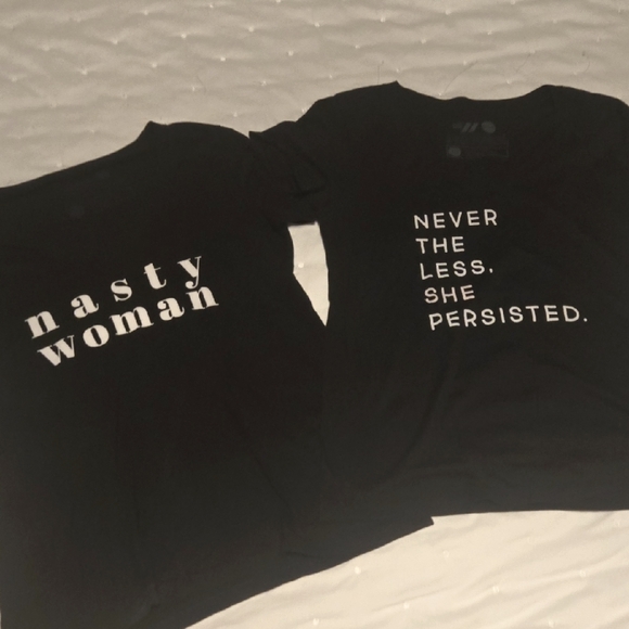 Tops - Black Graphic Tees with Bold Statements